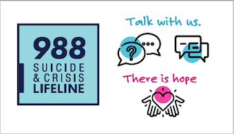 Suicide Crisis Lifeline with graphic