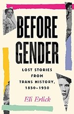 book cover with black and white fragments of portraits