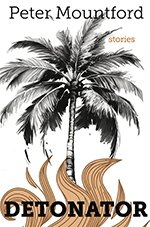 book cover of an illustration of a black and white palm tree with flames at its base