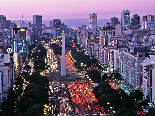 Buenos Aires, Argentina at dusk