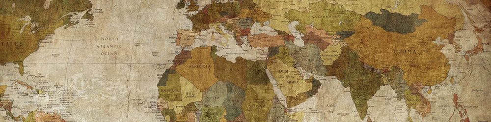 Parchment colored world map