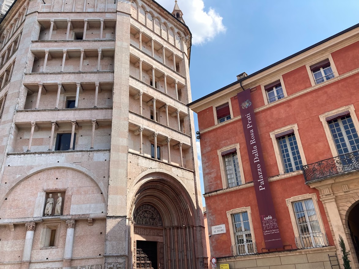 Photo of the Parma baptistry and palace