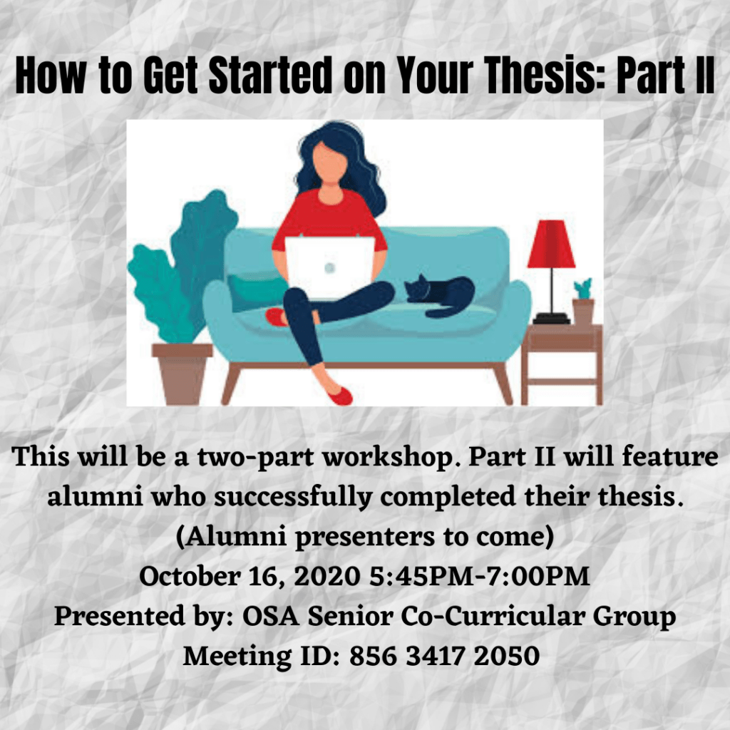 How to Get Started on Your Thesis