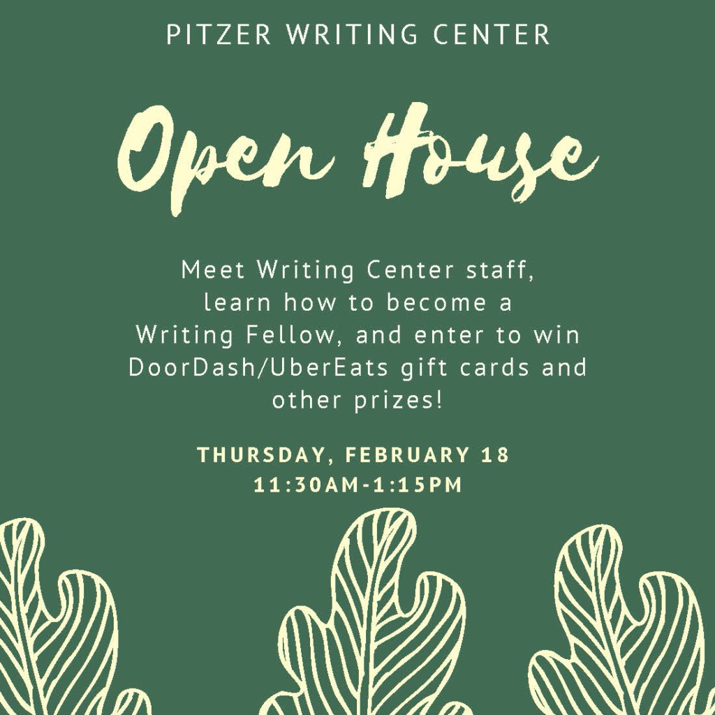 Writing Center Open House