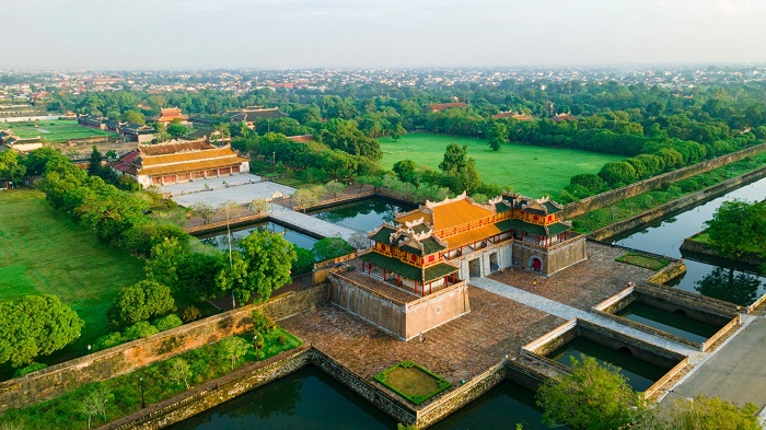 arial view of hue's imperial city