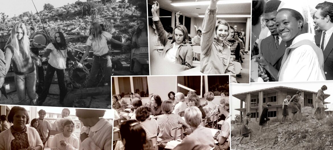collage of archival pitzer photos